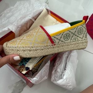 T monogram platform espadrille